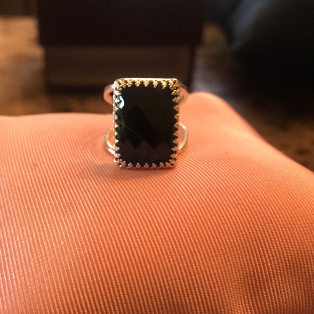 New 925 sterling silver black onyx ring